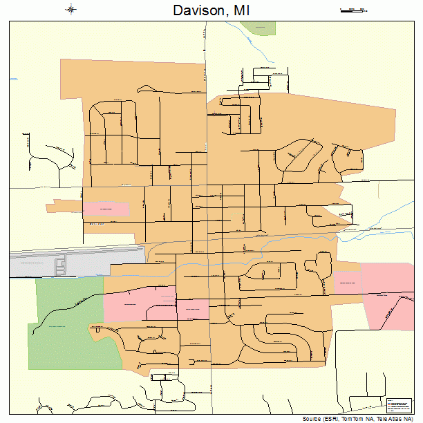 Davison, MI street map