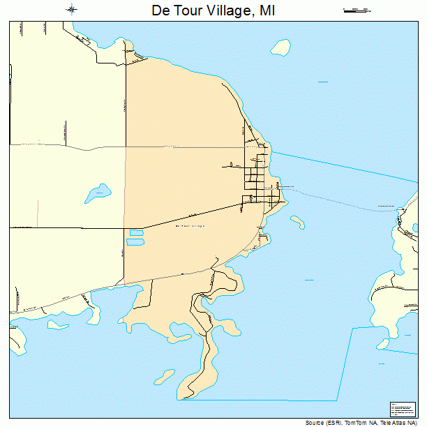 De Tour Village, MI street map