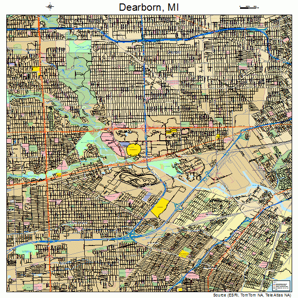 Dearborn, MI street map