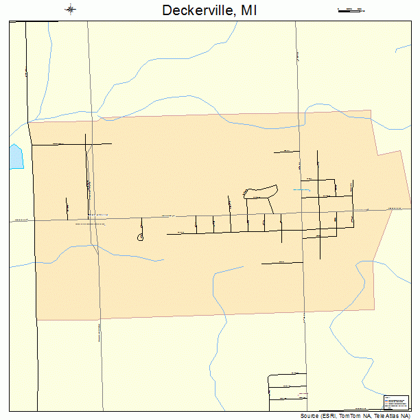 Deckerville, MI street map