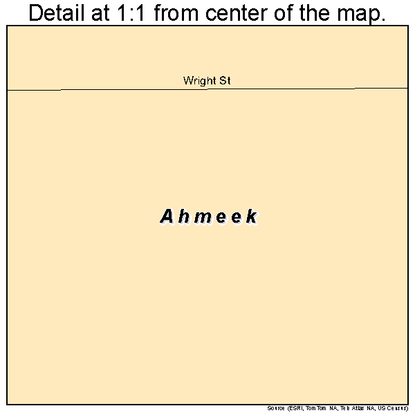 Ahmeek, Michigan road map detail