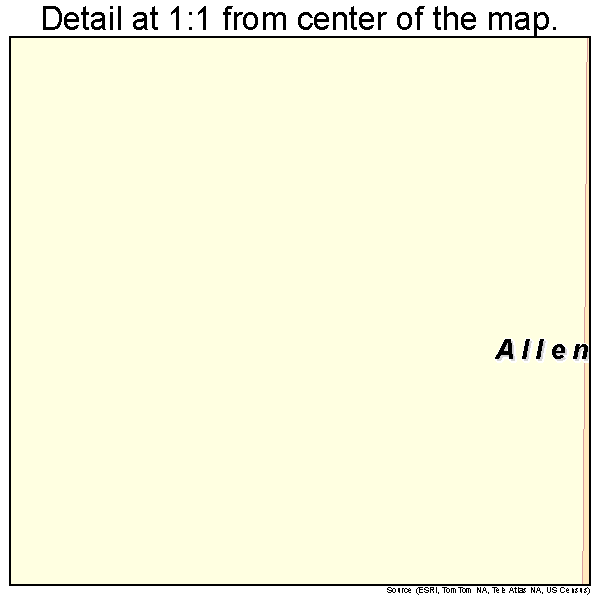 Allen, Michigan road map detail