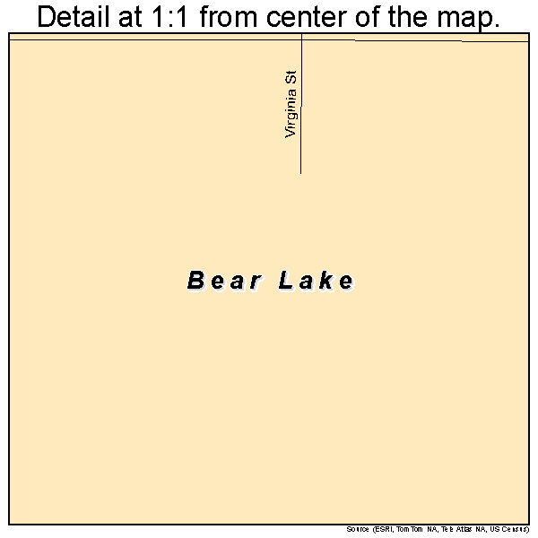 Bear Lake, Michigan road map detail