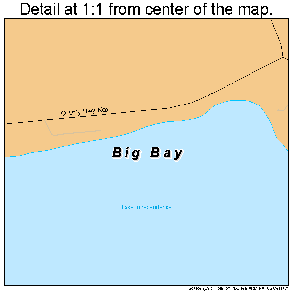 Big Bay, Michigan road map detail