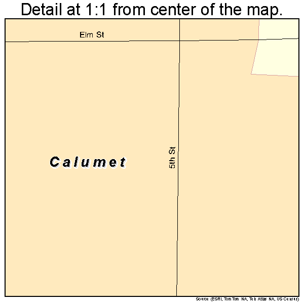 Calumet, Michigan road map detail