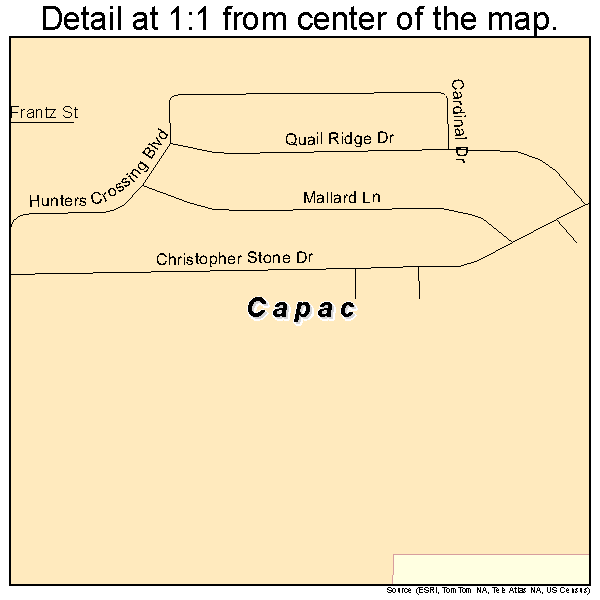 Capac, Michigan road map detail
