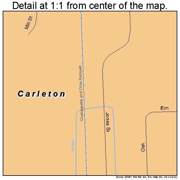 Carleton, Michigan road map detail