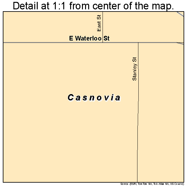 Casnovia, Michigan road map detail