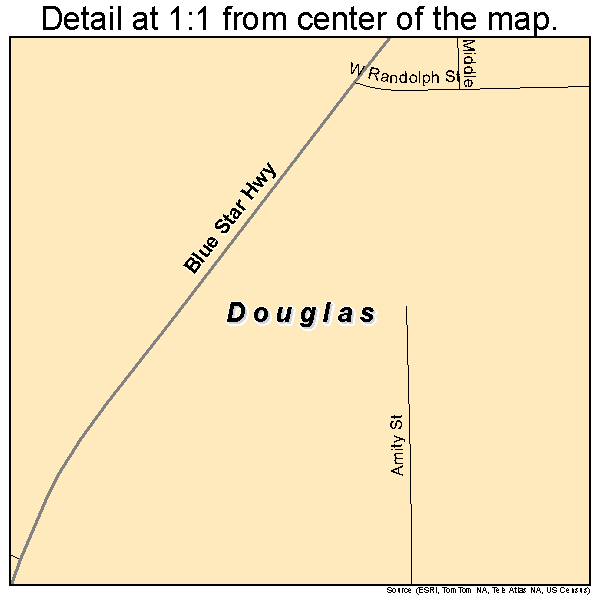 Douglas, Michigan road map detail