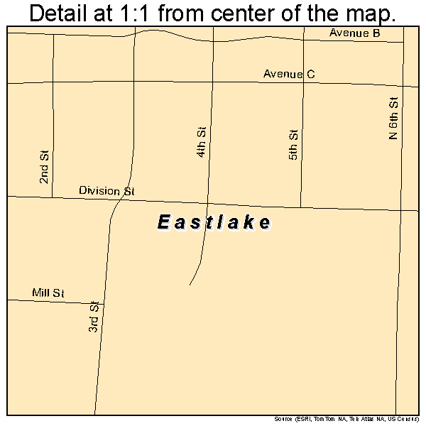 Eastlake, Michigan road map detail