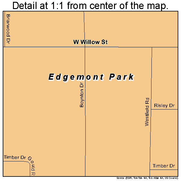 Edgemont Park, Michigan road map detail