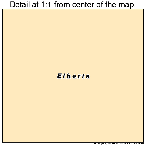 Elberta, Michigan road map detail