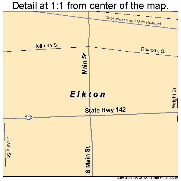 Elkton, Michigan road map detail