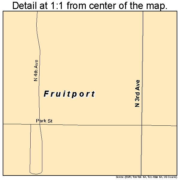 Fruitport, Michigan road map detail