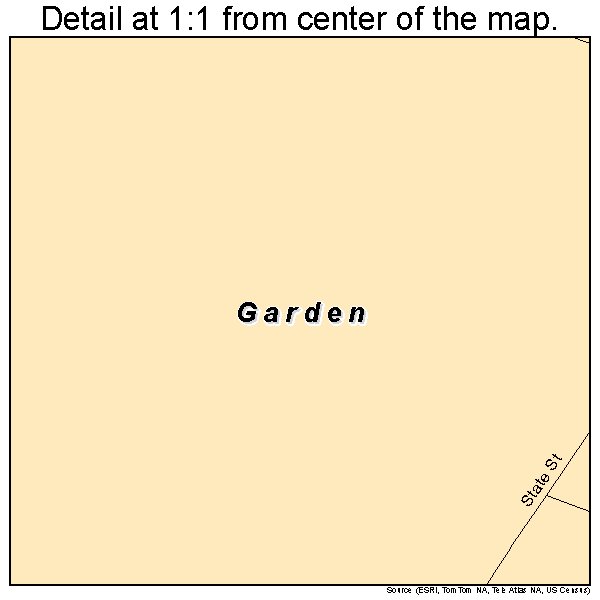 Garden, Michigan road map detail