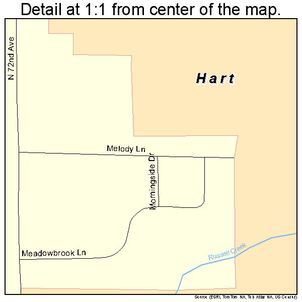 Hart, Michigan road map detail