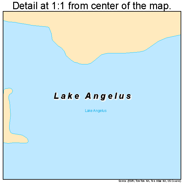 Lake Angelus, Michigan road map detail