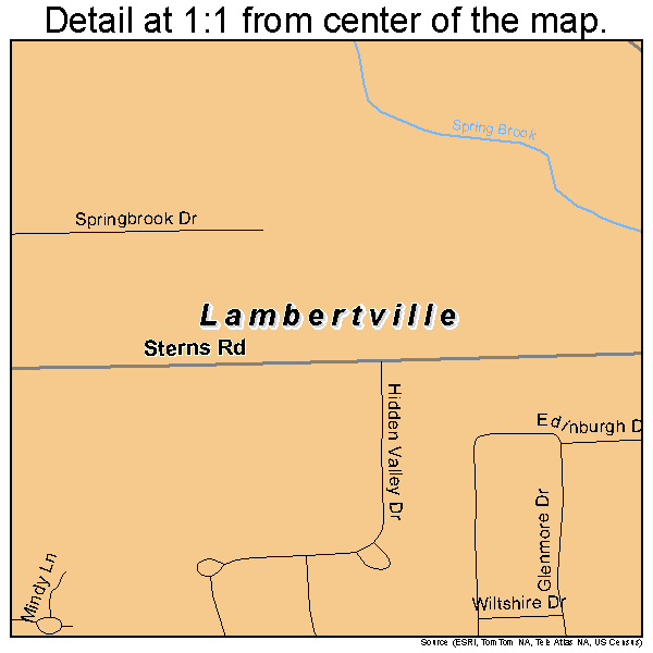 Lambertville, Michigan road map detail