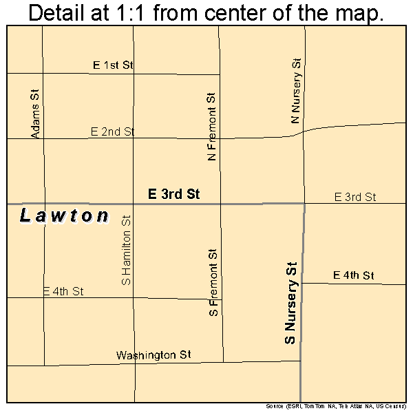 Lawton, Michigan road map detail
