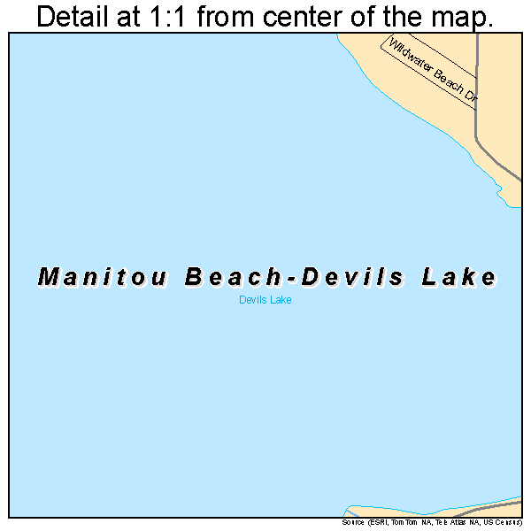 Manitou Beach-Devils Lake, Michigan road map detail