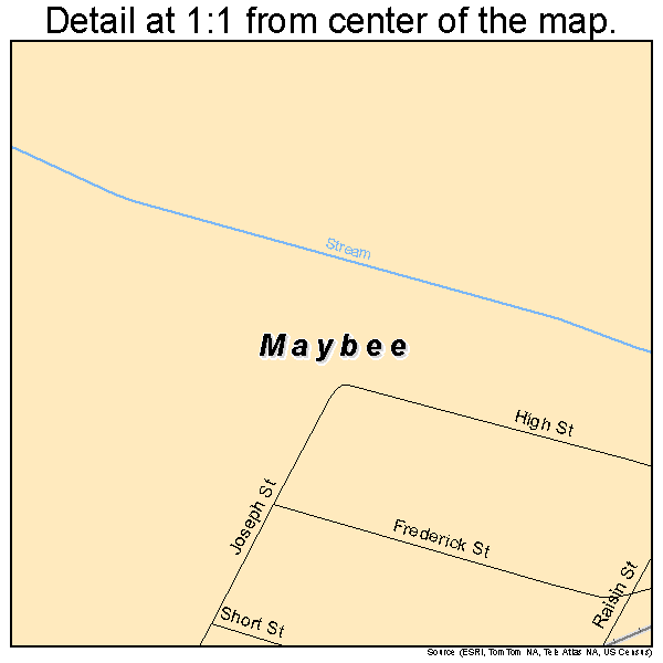 Maybee, Michigan road map detail