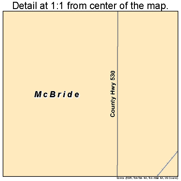 McBride, Michigan road map detail