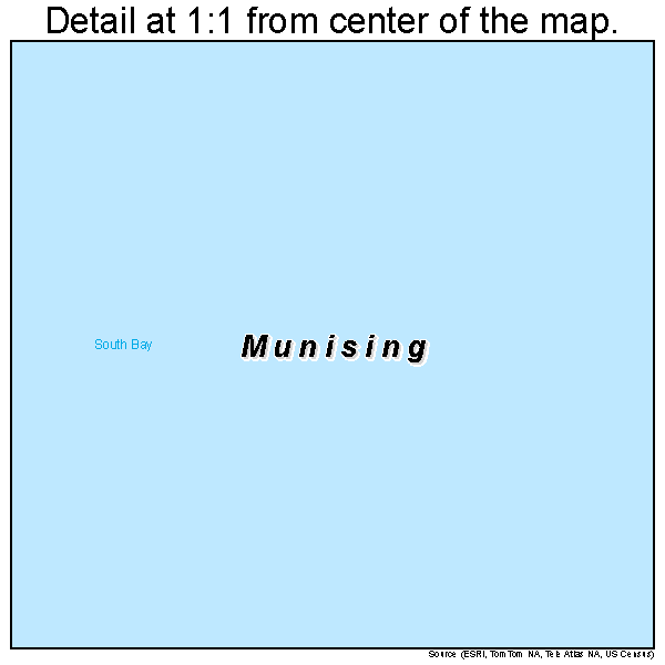 Munising, Michigan road map detail