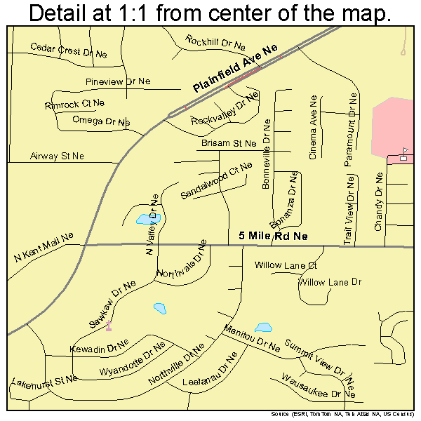 Northview, Michigan road map detail