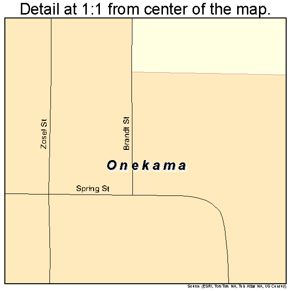 Onekama, Michigan road map detail