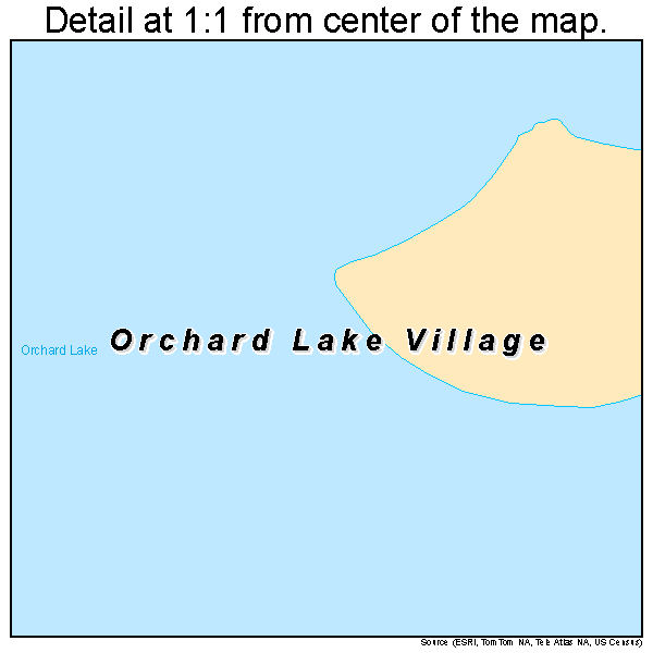 Orchard Lake Village, Michigan road map detail