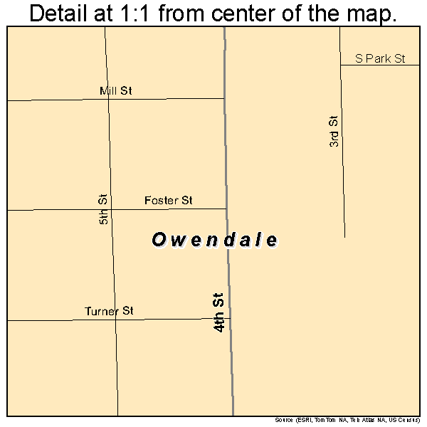 Owendale, Michigan road map detail