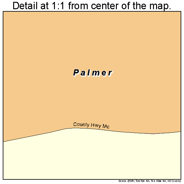 Palmer, Michigan road map detail