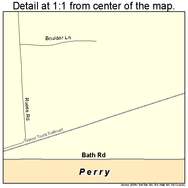 Perry, Michigan road map detail