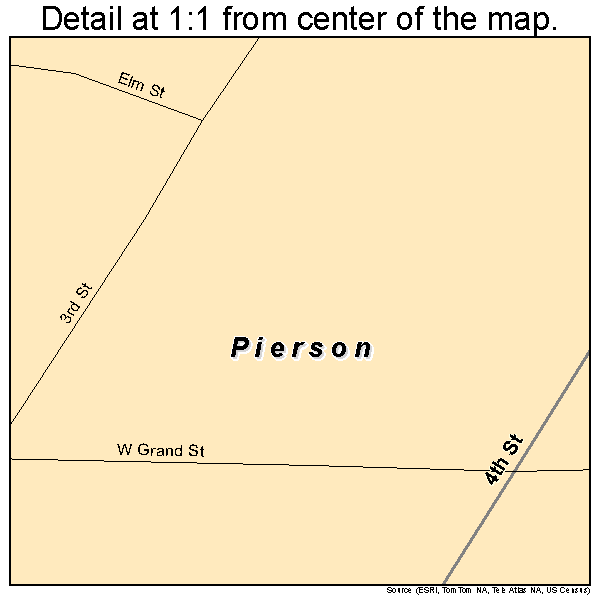 Pierson, Michigan road map detail