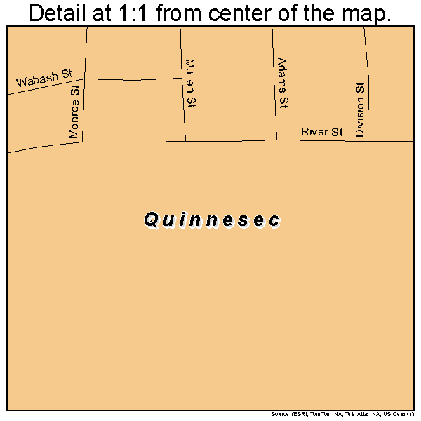 Quinnesec, Michigan road map detail