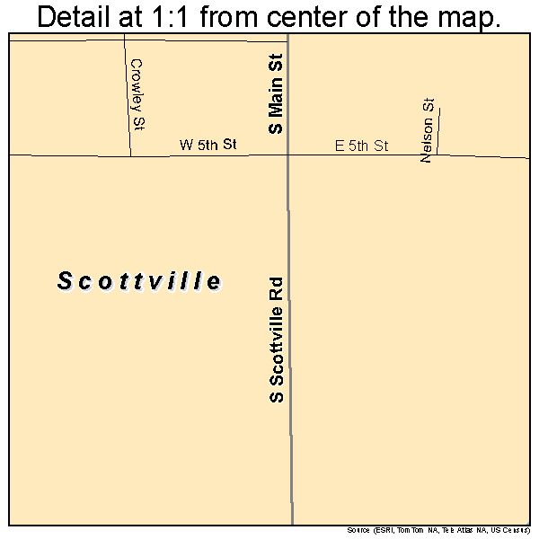 Scottville, Michigan road map detail