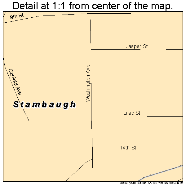 Stambaugh, Michigan road map detail