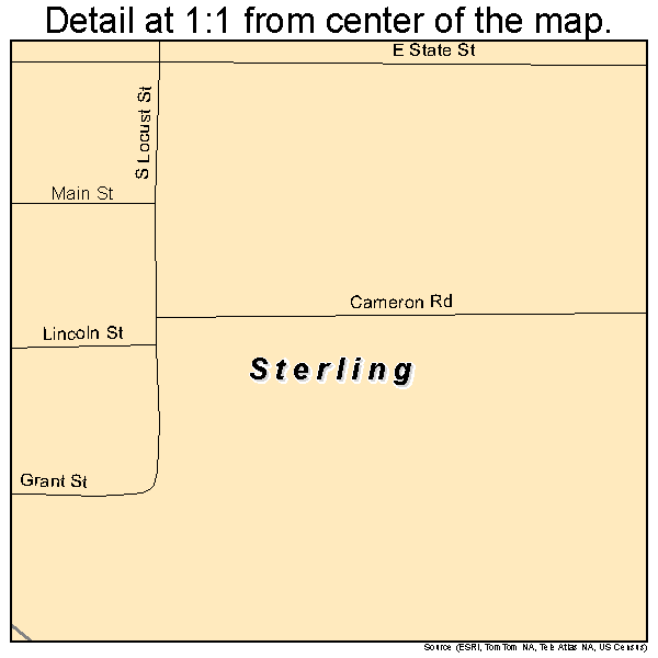 Sterling, Michigan road map detail