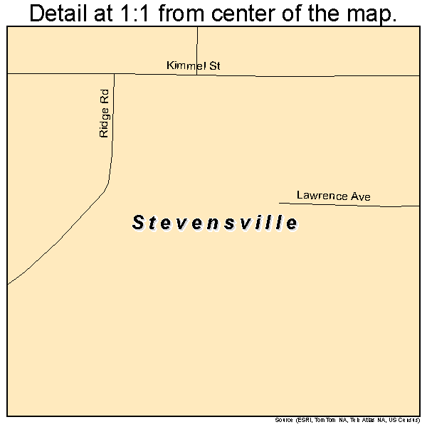 Stevensville, Michigan road map detail