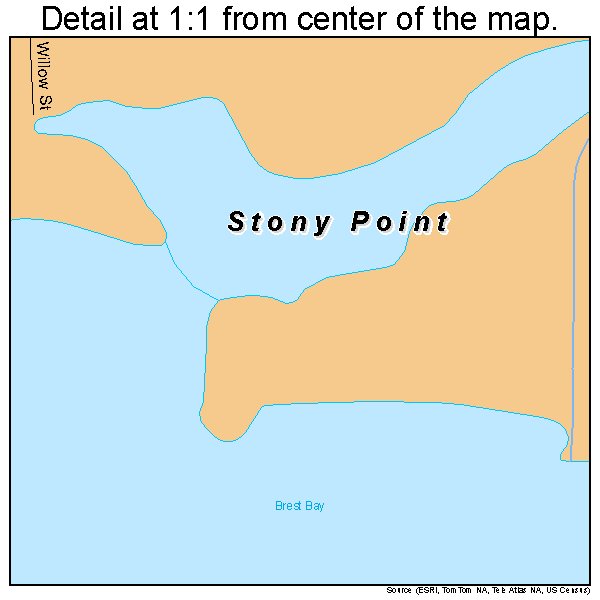 Stony Point, Michigan road map detail
