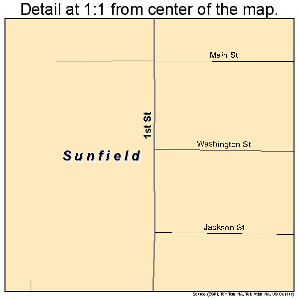 Sunfield, Michigan road map detail