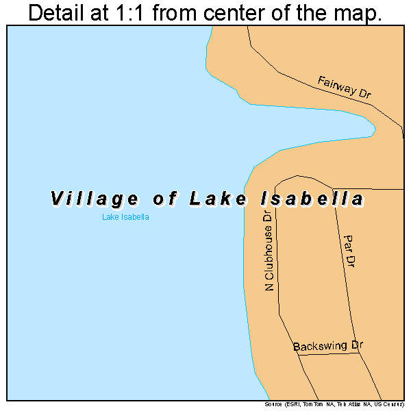 Village of Lake Isabella, Michigan road map detail