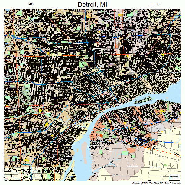 Detroit, MI street map