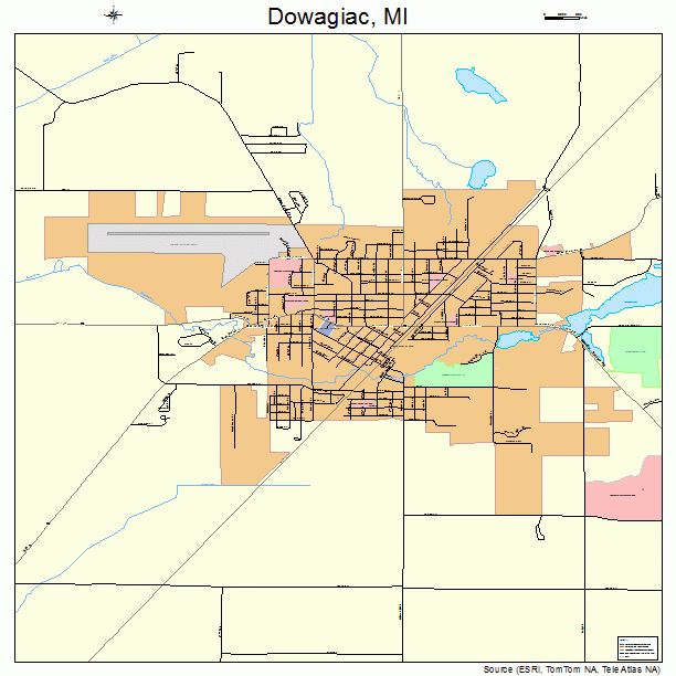 Dowagiac, MI street map