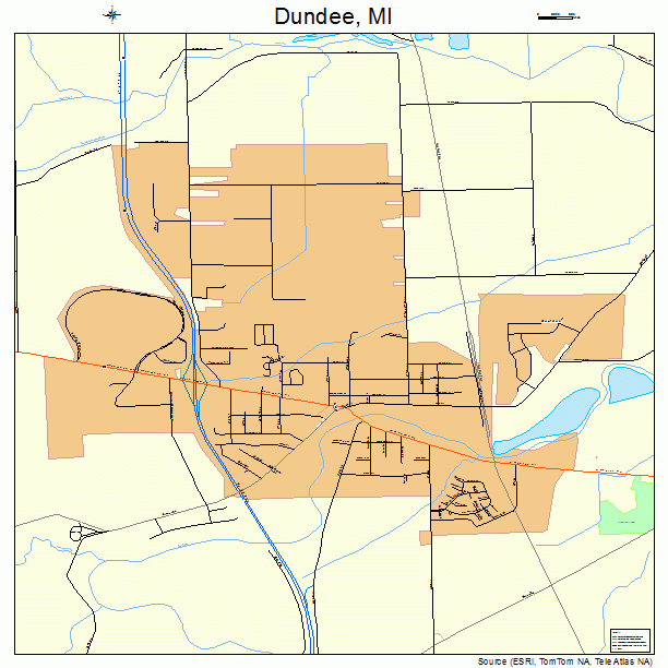 Dundee, MI street map