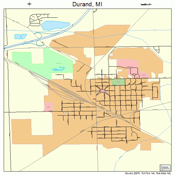 Durand, MI street map