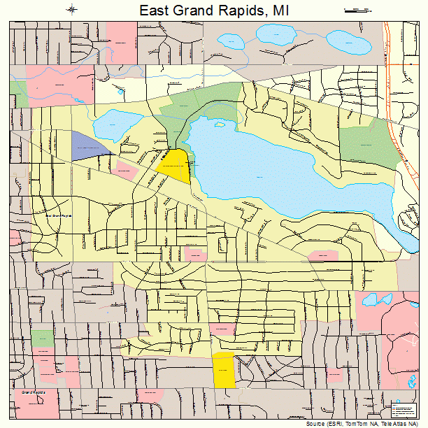 East Grand Rapids, MI street map
