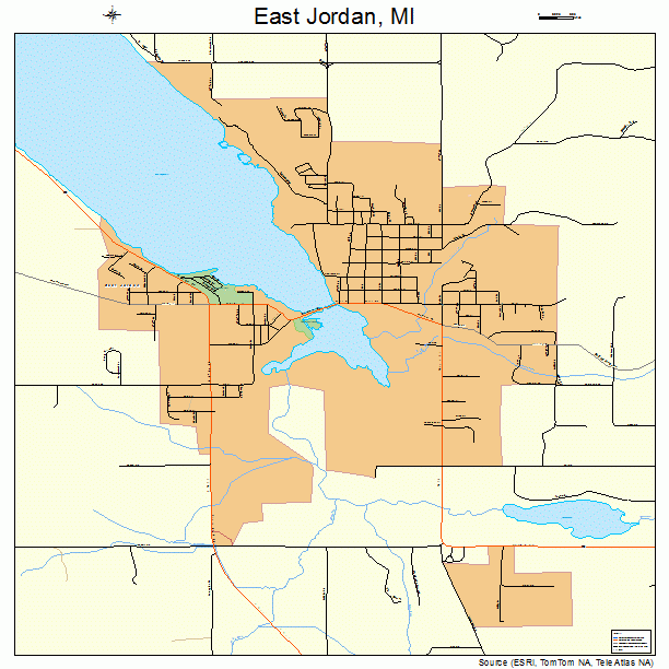 East Jordan, MI street map