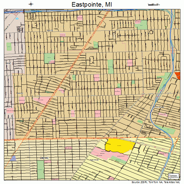 Eastpointe, MI street map