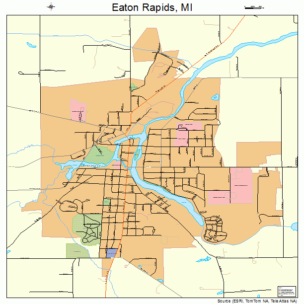 Eaton Rapids, MI street map